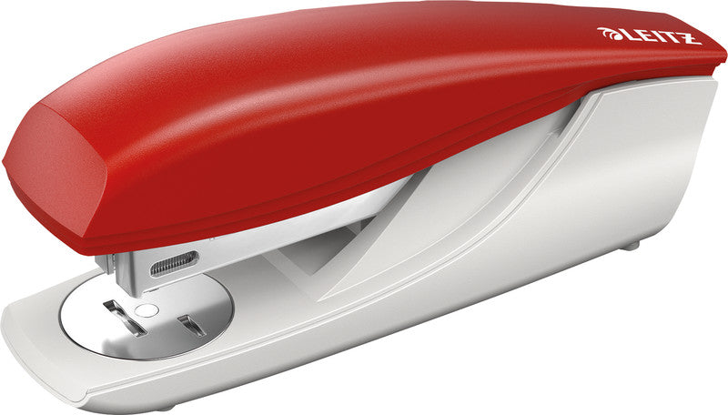 Leitz NeXXt 5500 – Hefter, Oberlade-Mechanik, Integrierter Klammernentferner, Einlegetiefe 38 mm, Rot