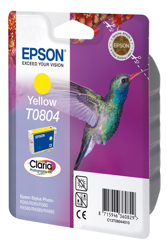 Epson Tintenpatrone T0804, Gelb, 935 Seiten