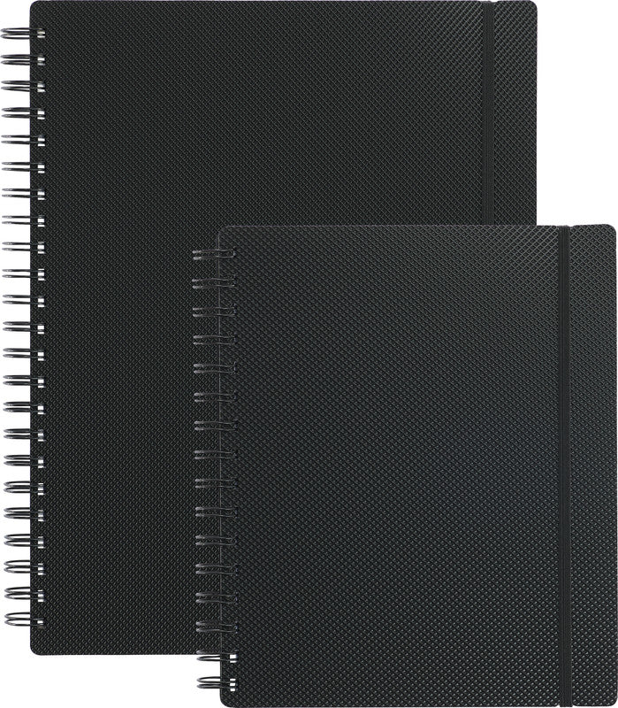Kolma Collegeblock A4, kariert, Spiralbindung, 120 Blatt, 4-fach gelocht, perforiert, 80 g/m² – schwarz