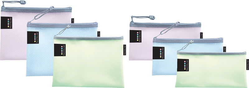 Pastelini Reissverschlusstasche – für A5-Dokumente – 230 × 170 mm, Kunststoff, Pink – 1 Stück