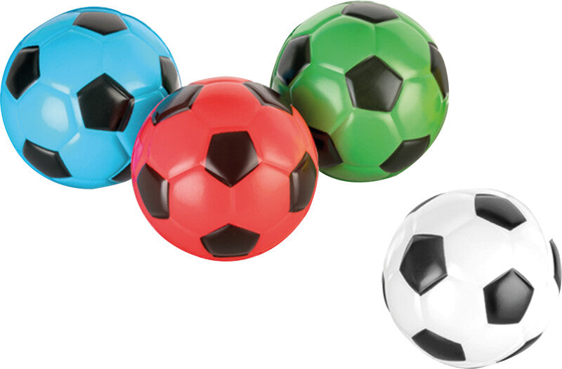 Trendhaus Fun and Jump Maxi Springball – Fussball – Ø 9,0 cm – 1 Stück – Kunststoff – mehrfarbig