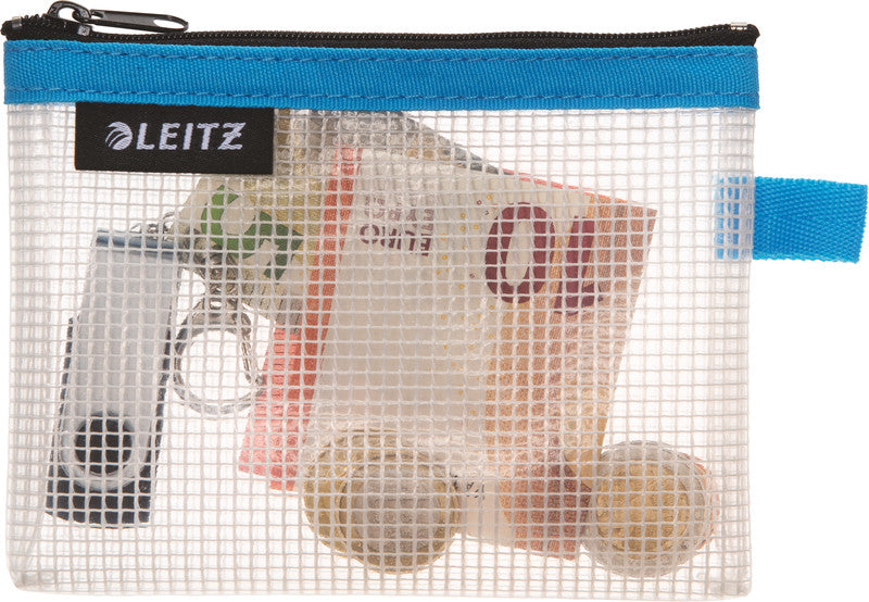 Leitz Reissverschlusstasche – wasserfest, mit Reissverschluss – 140 × 105 × 10 mm – blau – EVA (Äthylen-Vinyl)