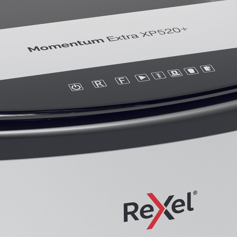 Rexel Momentum Extra XP520+ – Aktenvernichter, DIN P-5, Mikroschnitt 2 × 15 mm, 20 Blatt, 120 l, A4