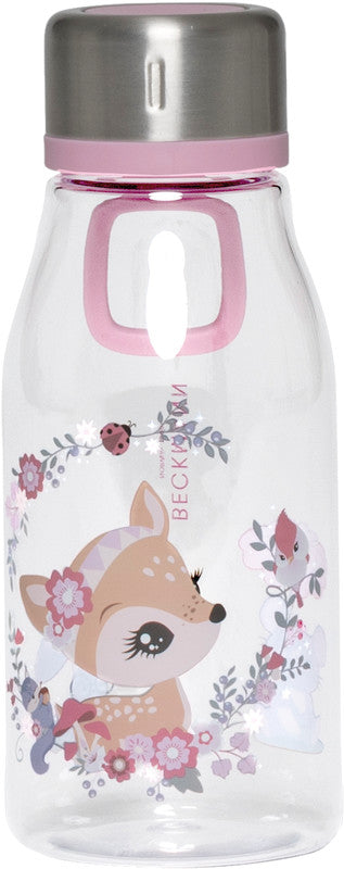 Beckmann Trinkflasche – 4 dl – Kunststoff, Schraubverschluss, auslaufsicher – Forest Deer Dusty Mint