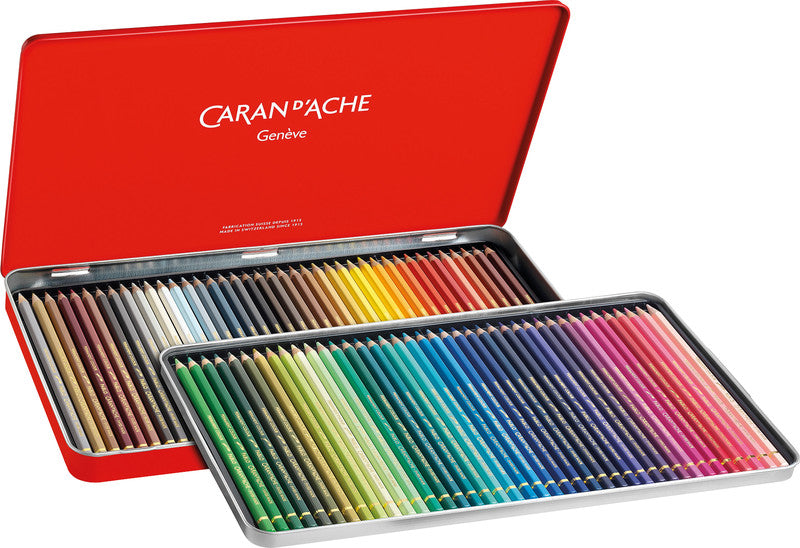 Caran d-Ache Caran d'Ache Buntstifte – 80 Farben, im Metalletui, Ø 3,8 mm, FSC