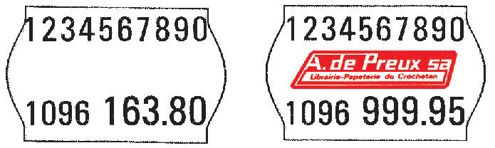 Etiketten für Preisauszeichner, 26 × 12 mm, permanent, für SATO JUDO, Avery, Handy, 1'200 Etiketten
