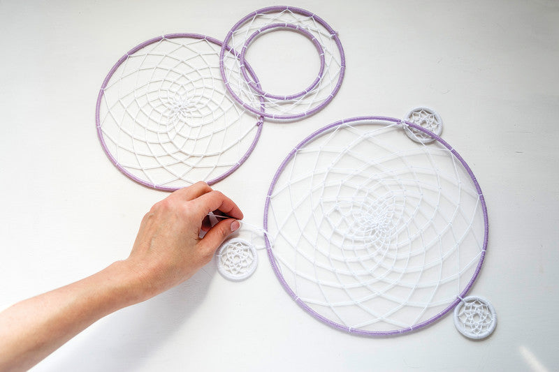 Deko-Ring, Metall, Weiss, Ø 20 cm, Drahtstärke 3 mm