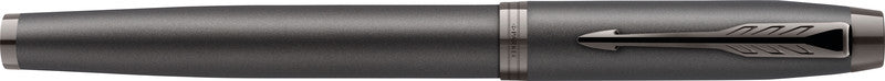 Parker IM Monochrome – Mittlere Feder – für Rechts- & Linkshänder – Titan, blau – Patronen