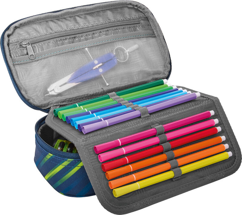 Coocazoo Schlamperetui, gefüllt – Fast Lime – Kunststoff – 23 × 7 × 12 cm