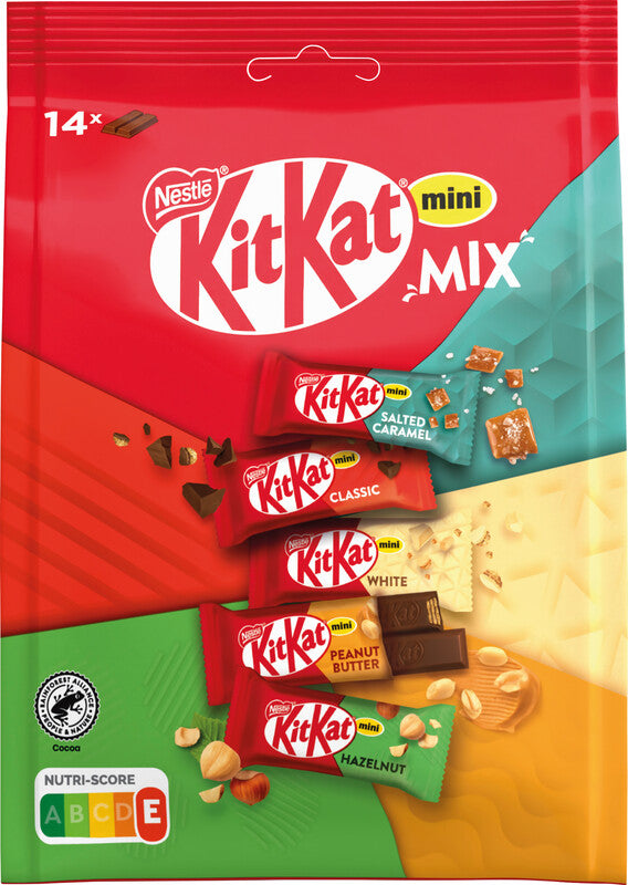 Nestle KitKat Schokoladenriegel – Sortiert, Minis, 14 × 14,1 g (197,4 g)