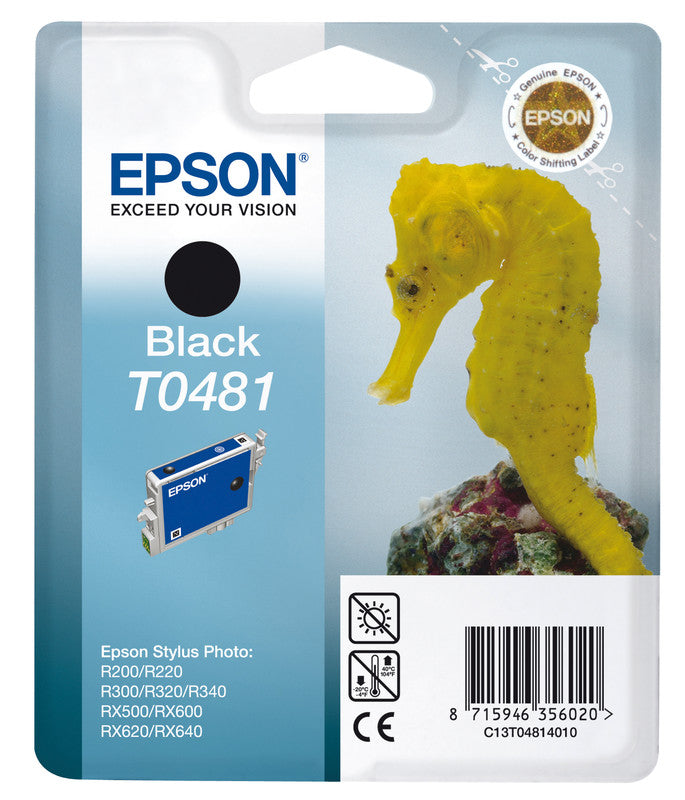 Epson Tintenpatrone T0481, schwarz – für Inkjetdrucker/Multifunktionsgeräte