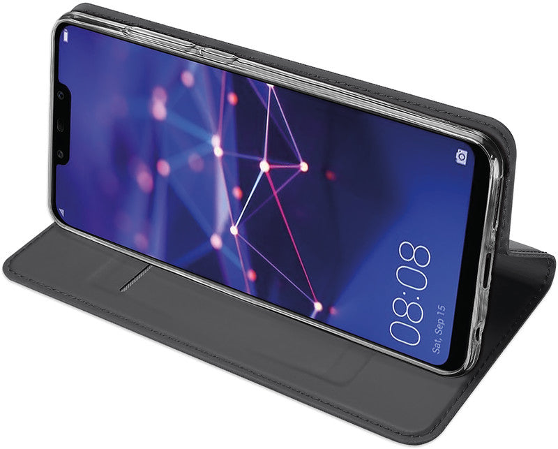 Dux Ducis Booklet-Hülle – für Huawei Mate 20 lite – dunkelgrau – mit Kartenfach, Magnetverschluss