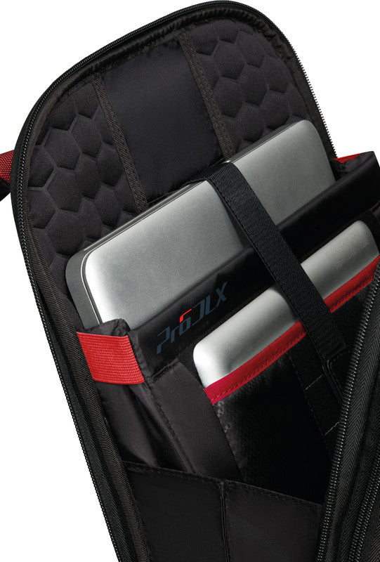 Samsonite Pro-DLX 6 3V Notebook-Rucksack – für Notebooks bis 17,3", RFID-Fach, USB-Anschluss, Nylon, schwarz