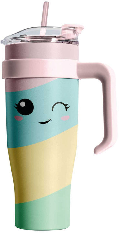 Trinkbecher – 1,2 l, 15,5 × 10,5 × 27,0 cm, Edelstahl, mit Drehverschluss, auslaufsicher