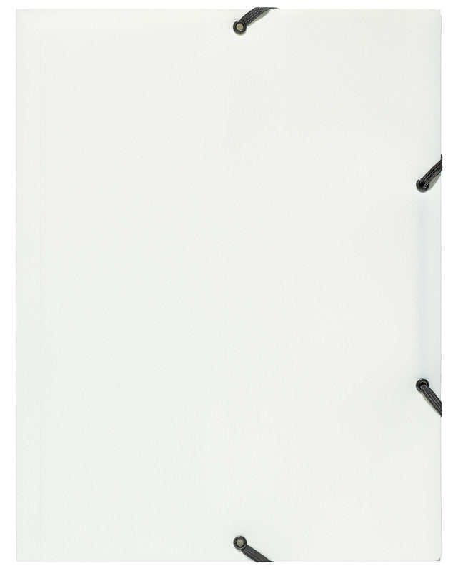 Kolma Sammelmappe für A4, Kunststoff, Weiss, mit Gummizug