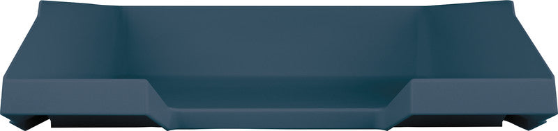Helit Stapelbarer Briefkorb mit Griffausschnitt, Beschriftungsfeld, matt, blau, B 255 × H 67 × T 345 mm