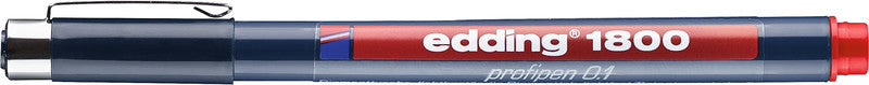 Edding 1800 Fineliner 0,25 mm – rot – wasserfest, dokumentenecht