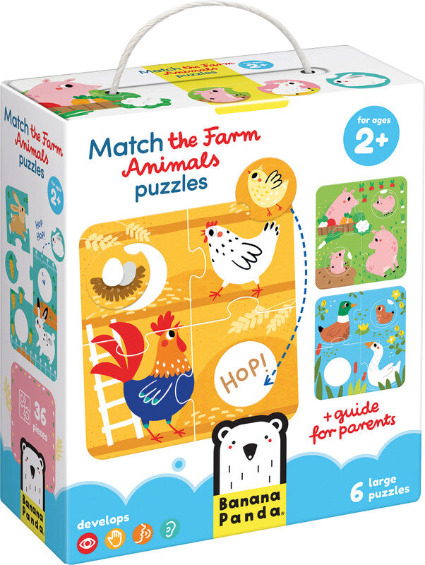Banana panda Match the Farm Animals – Logikspiel, 1 Spieler, ab 2 Jahren