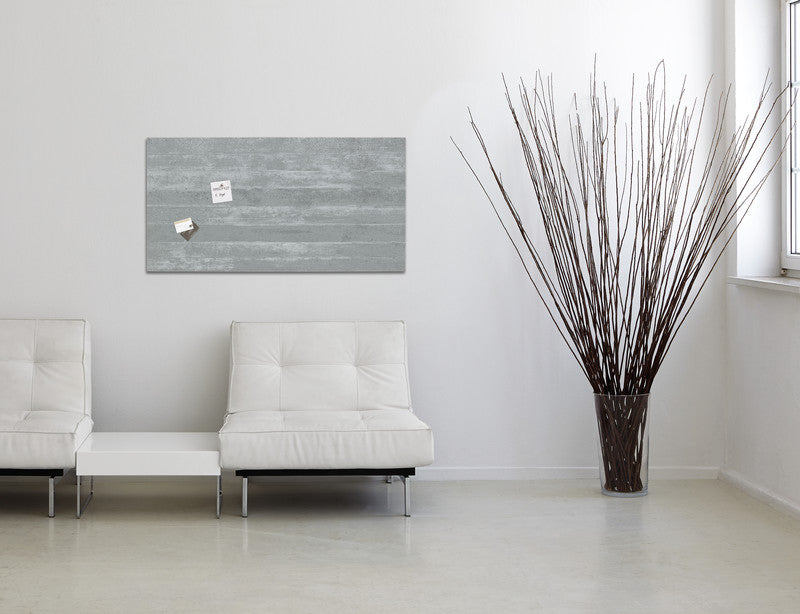 Sigel Whiteboard – 91 × 46 cm, Glas, magnetisch, Wandmontage, inkl. SuperDym Magnetwürfel, Montagesatz