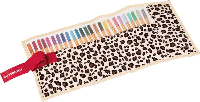 STABILO point 88 Fineliner Set – 25 Stk., 0,4 mm, 25 Farben, Leopard