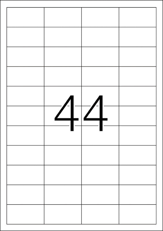 HERMA Etiketten A4 48,3 × 25,4 mm – Papier, weiss – permanent haftend – Laser/Inkjet – 4'400 Stk.