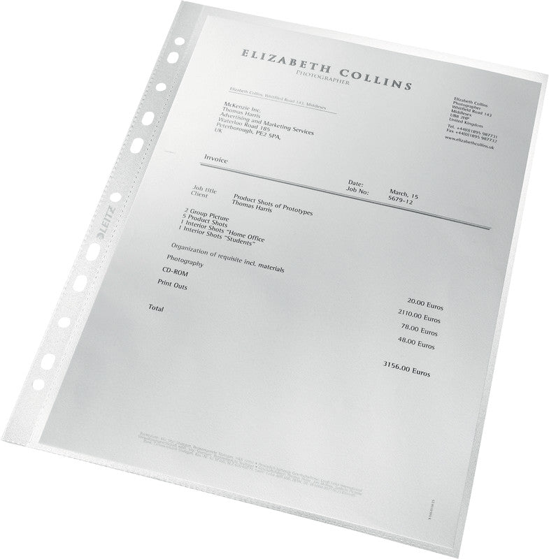 Leitz Sichtmappe A4 – Polypropylen, 25er-Pack