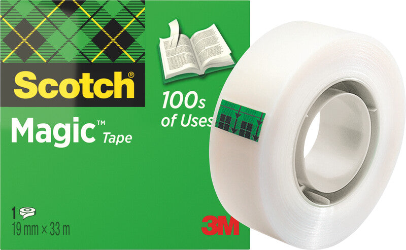 Scotch Büro-Klebeband Magic 810 – matt, beschriftbar, 19 mm × 33 m, transparent