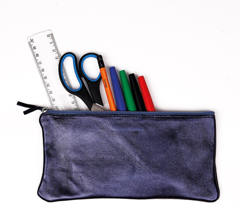 Clairefontaine Kompaktes Etui – Petrolblau – Leder