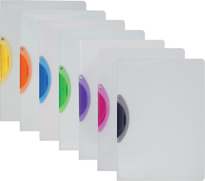Kolma Schnellhefter Easy Klemmhefter Plus – A4, Kunststoff, Transparent, Kunststoff-Deckleiste