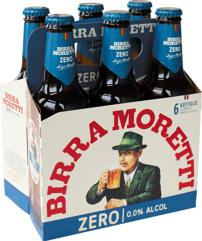 Birra Moretti Alkoholfreies Bier Lagerbier Zero 0,0 % ohne Kohlensäure – 3,3 dl