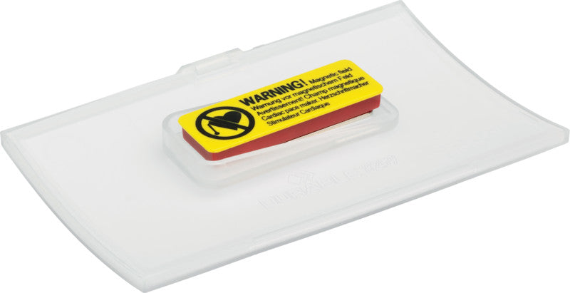 Durable Namensschild – 90 × 54 mm, Kunststoff, transparent, mit Magnet – 10 Stück