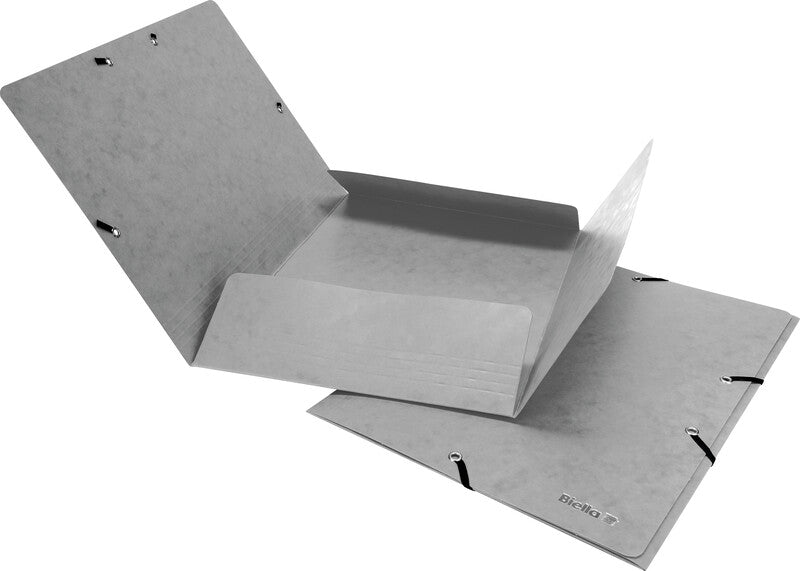 Biella Sammelmappe für A4, Karton, Grau, mit Gummizug