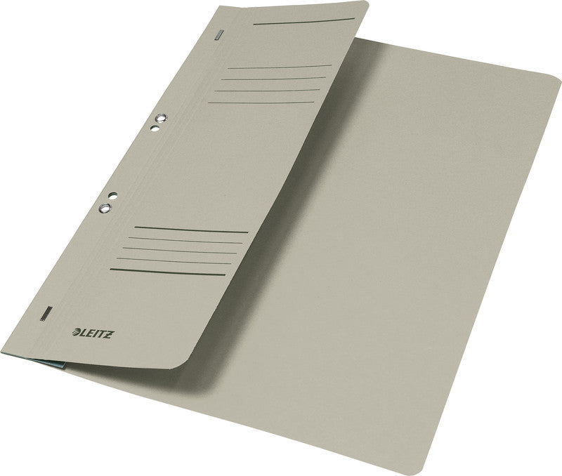 Leitz Schnellhefter – A4, Karton, grau, Beschriftungslinien, 250 g/m², 1 Stk.