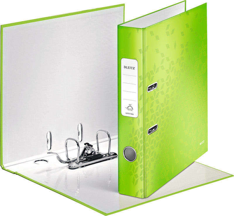 Leitz WOW 180° Ordner – für A4 – Rückenbreite 5,2 cm – Grün