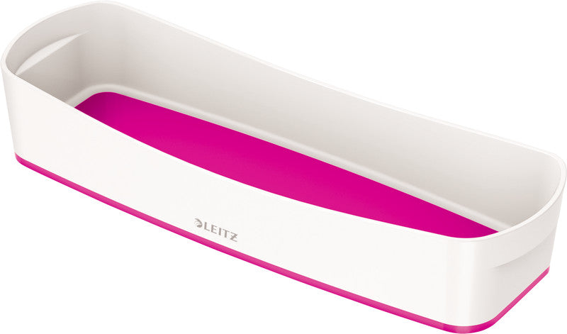 Leitz Aufbewahrungsschale MyBox – ABS-Kunststoff, Weiss/Pink Metallic, 30,7 × 5,5 × 10,5 cm