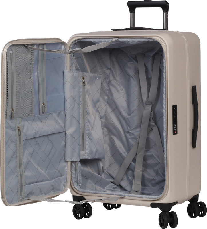 Worldpack Kofferset Seattle 3-teilig Handgepäck – Hartschale rPET, 4 Doppelrollen, beige