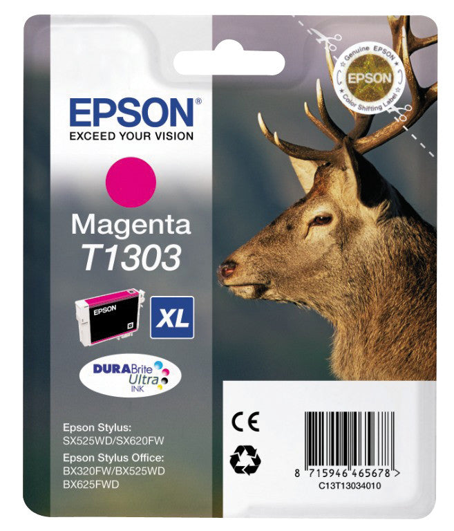 Epson Tintenpatrone T1303, Magenta – für Tintenstrahldrucker/Multifunktionsgeräte