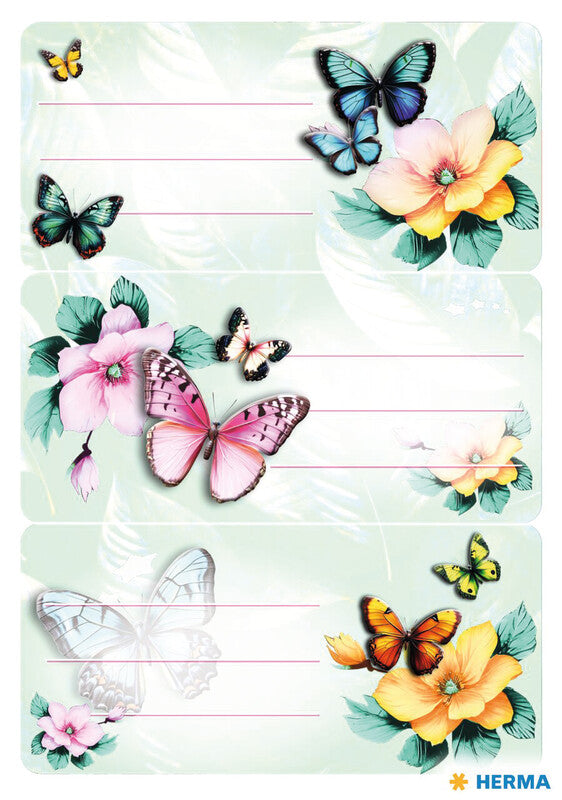HERMA Haftetiketten – rechteckig 35 × 76 mm, permanent, mehrfarbig, Papier, Bogen 84 × 120 mm, 3 Blätter (9 Stk)