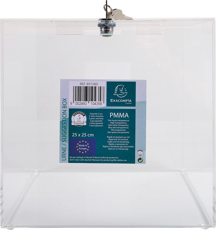 Exacompta Spardose – Transparent – Polymethylmethacrylat
