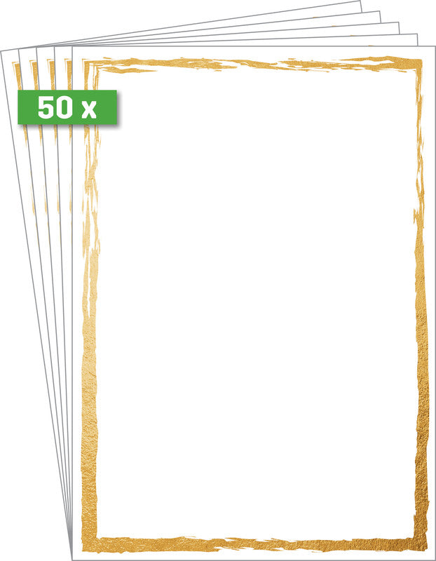 Sigel Designpapier Golden Frame – A4, 200 g/m², 50 Blatt