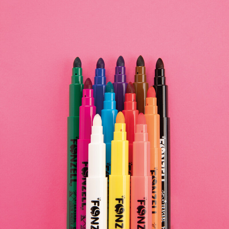 Fonzell Marker, Strichbreite 5 mm, 11 Farben, 12 Stk.