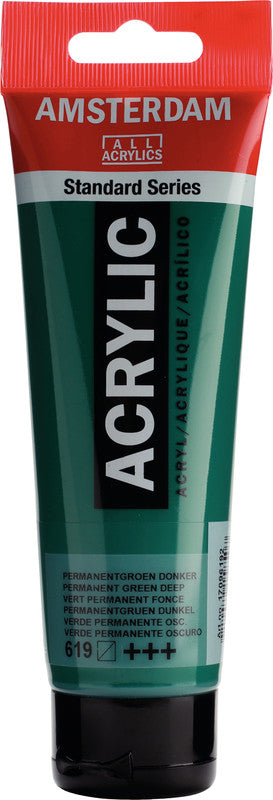 Royal Talens Amsterdam – Acrylic Standard – Acrylfarbe – Dunkel Permanentgrün, 120 ml