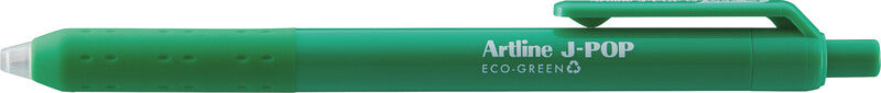 Artline J-Pop Eco-Green – Tintenroller-Set, Druckmechanik, 0,7 mm, farbig sortiert, 4er Etui