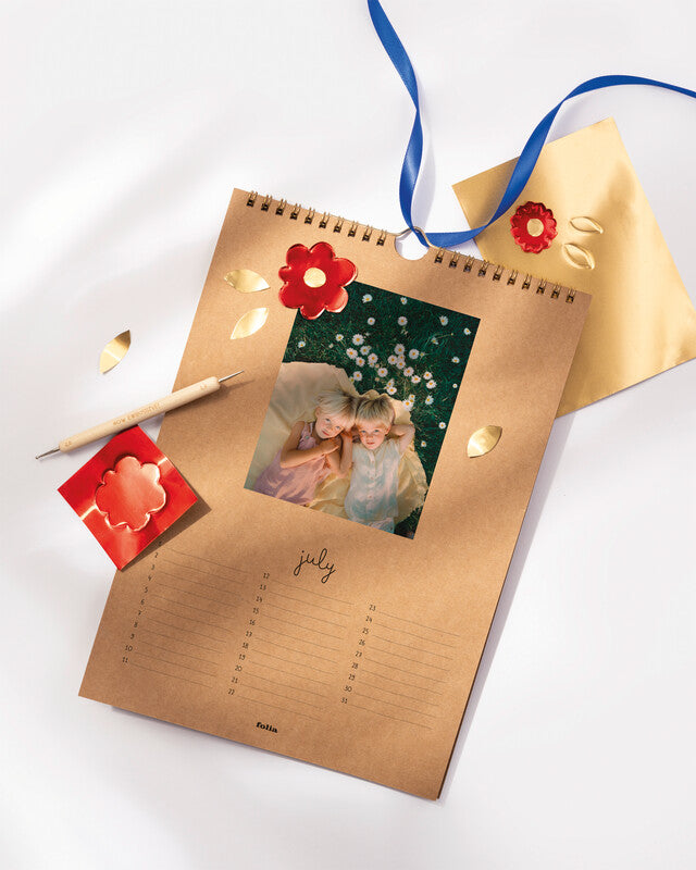 Folia Bastel-Dauerkalender, A4, d/f/i/gb, Spiralbindung, mit Aufhänger