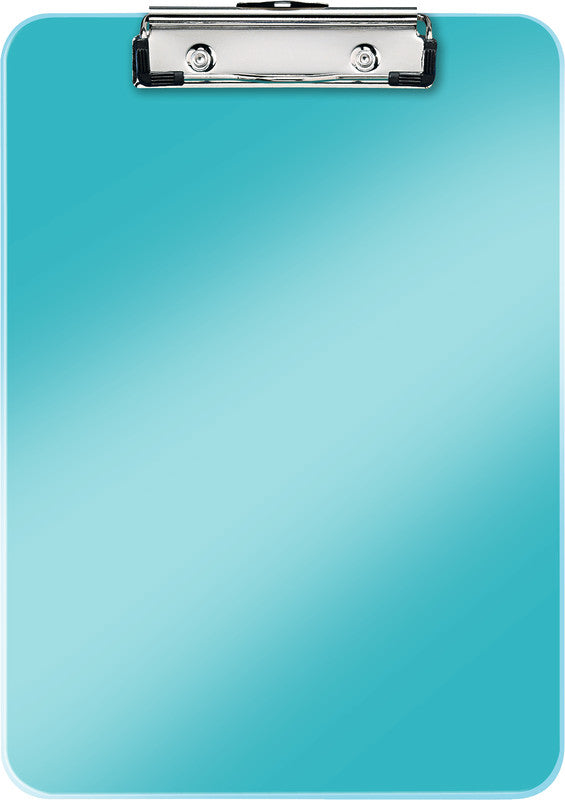 Leitz WOW Klemmbrett A4 – Kunststoff, Metall – Blau – mit Aufhängeöse – bis 80 Blatt