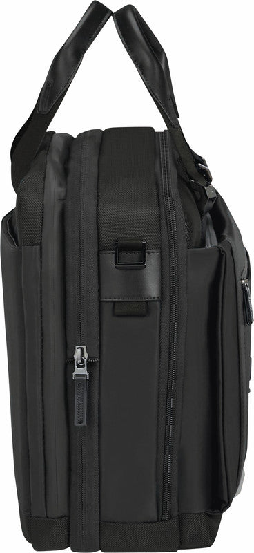 Samsonite Notebook-Tasche – 20/24 l, für Notebooks bis 15,6", Polyester, schwarz, 43 × 31 × 13,2/21,5 cm