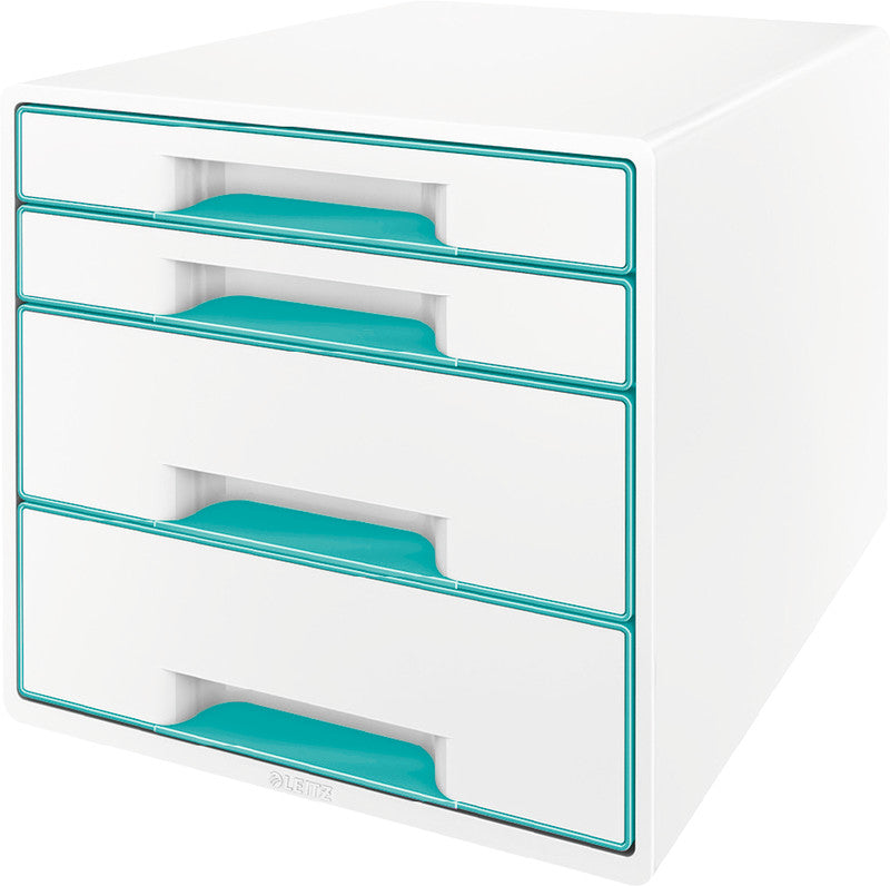 Leitz WOW Cube Aufbewahrungsbox – türkis metallic, Kunststoff (PS)