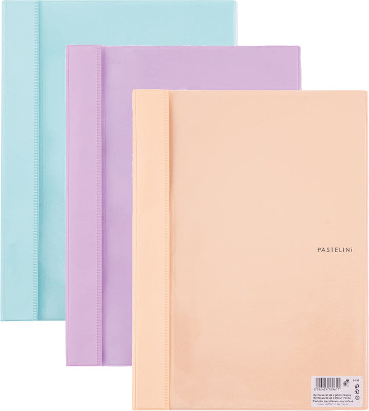 Pastelini Schnellhefter – A4, PVC, violett, Sichttasche, bis 50 Blatt
