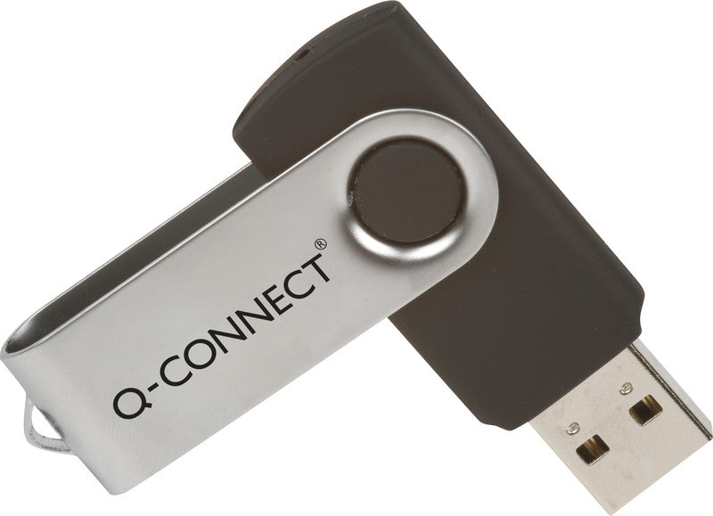 Q-CONNECT USB-Stick – 32 GB, USB 2.0, drehbarer Verschluss