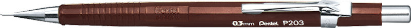 Pentel Sharp P200 Druckbleistift – 0,3 mm, braun